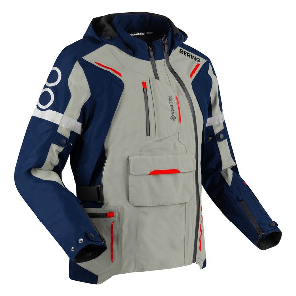 Veste Moto Bering Austral Gore-Tex Navy Grey Red
