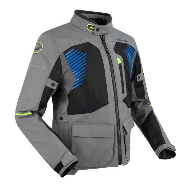 Veste Moto Bering Bakundu Grey Black Blue Veste Moto Bering Bakundu Grey Black Blue