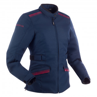 Veste Moto Bering Lady Shine Marine Burgundy