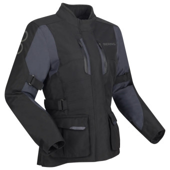 Veste Moto Bering Lady Siberia Black Grey