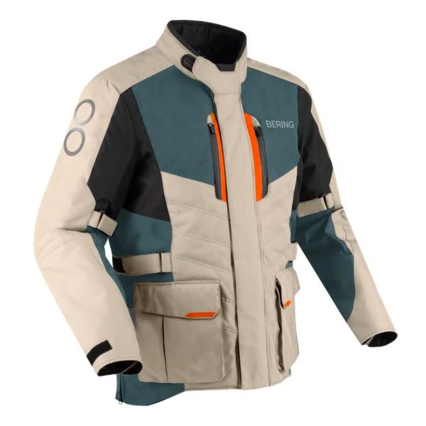 Veste Moto Bering Siberia Beige Grey Orange Veste Moto Bering Siberia Beige Grey Orange