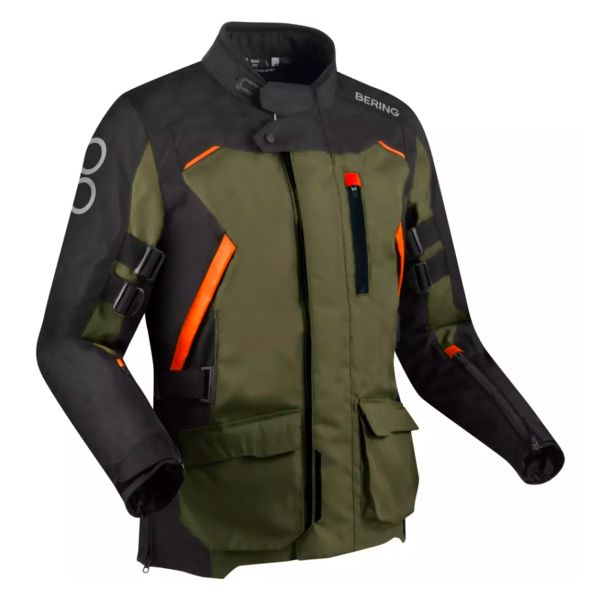 Veste Moto Bering Zephyr Black Kaki Orange Veste Moto Bering Zephyr Black Kaki Orange
