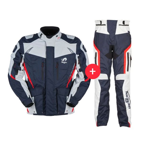 cover Freeze An event Pack Veste + Pantalon : Furygan Apalaches Blue Pearl Red + Apalaches Pant  Blue Pearl Red | iCasque.com