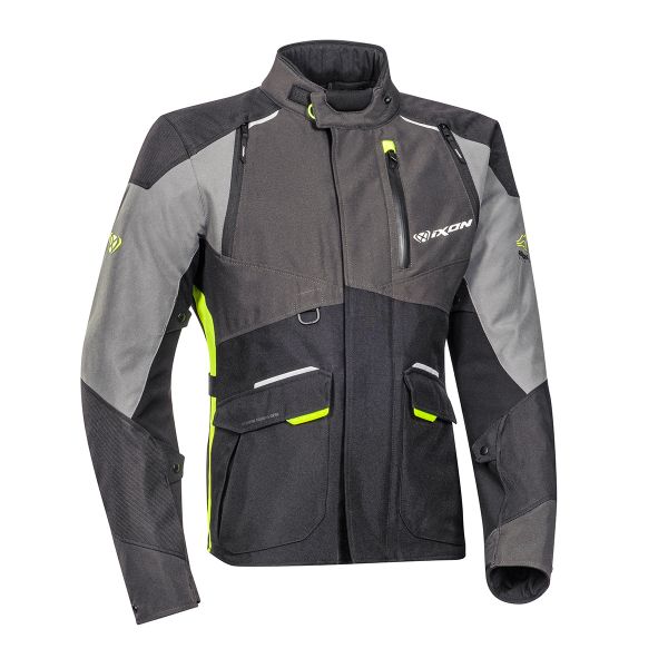 Veste Moto Ixon Balder Black Grey Bright Yellow