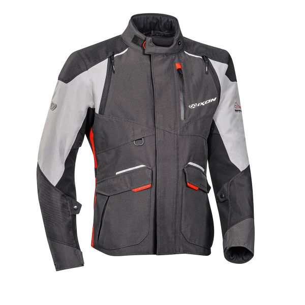 Veste Moto Ixon Balder Black Grey Red