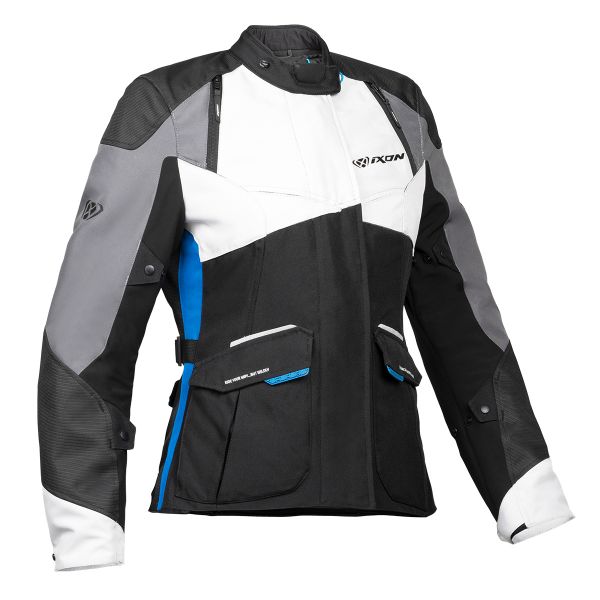 Veste Moto Ixon Balder Lady Black Grey Blue