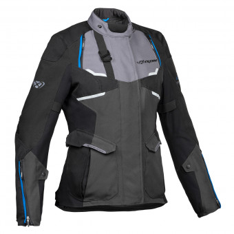 Veste Moto Ixon Eddas Lady Grey Black Blue