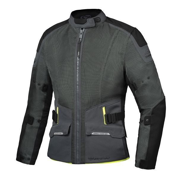 Veste Moto Ixon M-Njord Tactical Green Black Yellow