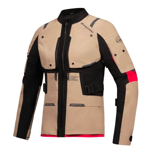 Veste Moto Ixon M-Skeid Lady Sand Black Red Veste Moto Ixon M-Skeid Lady Sand Black Red