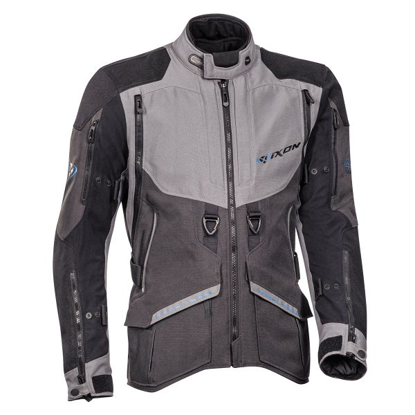 Veste Moto Ixon Ragnar Black Anthracite Grey Blue Veste Moto Ixon Ragnar Black Anthracite Grey Blue