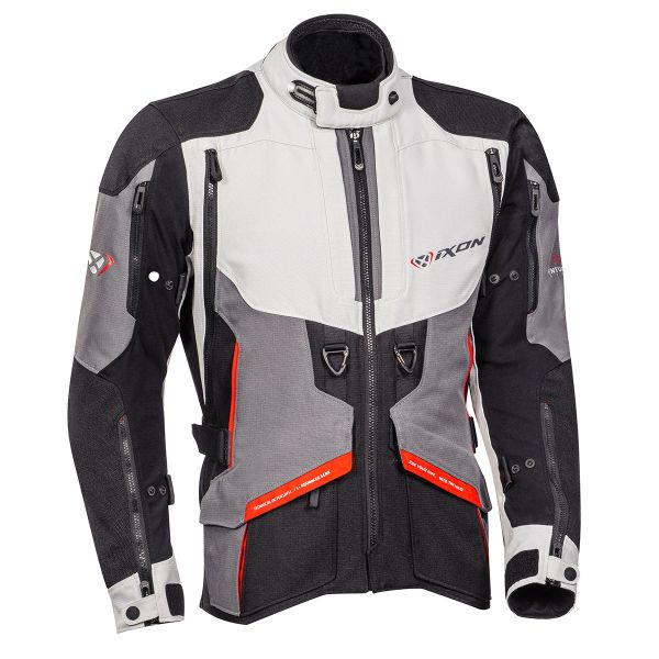 Veste Moto Ixon Ragnar Black Grey Red Veste Moto Ixon Ragnar Black Grey Red