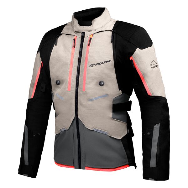 Veste Moto Ixon Vidar Grege Tactical Green Red