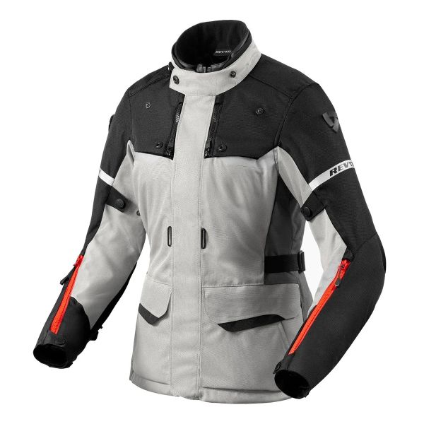 Veste Moto REV'IT Outback 4 H2O Ladies Argent Noir
