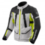 Veste Moto REV'IT Sand 4 H2O Argent Jaune Neon