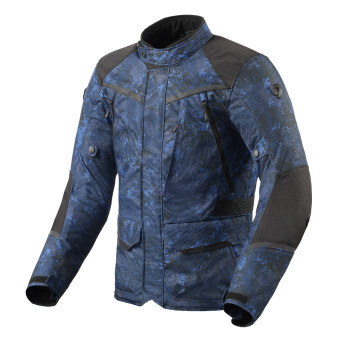 Veste Moto REV'IT Voltiac 3 H2O Camo Bleu
