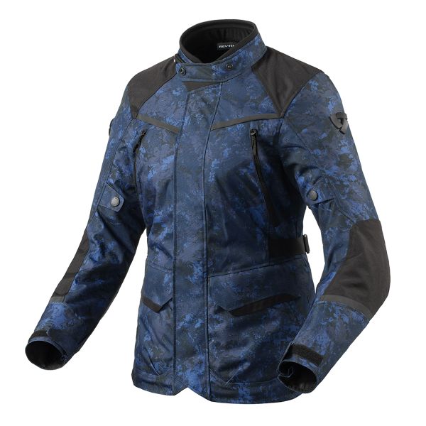 Veste Moto REV'IT Voltiac 3 H2O Ladies Camo Bleu
