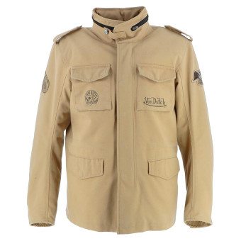 Veste Moto Von Dutch Section Coton Canvas Kaki