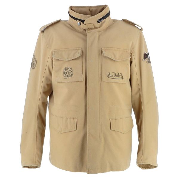Veste Moto Von Dutch Section Coton Canvas Kaki