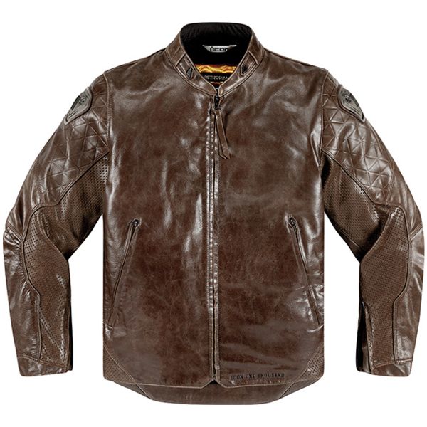 Blouson Moto ICON 1000 Retrograde Brown