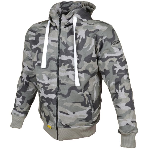 Blouson Moto Booster Hoodie Kevlar Core Dark Camo