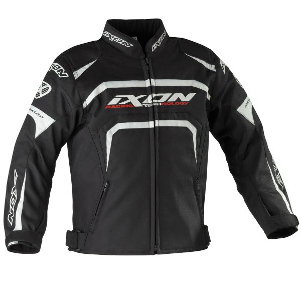 Blouson Moto Ixon Eager Kid Noir Blanc