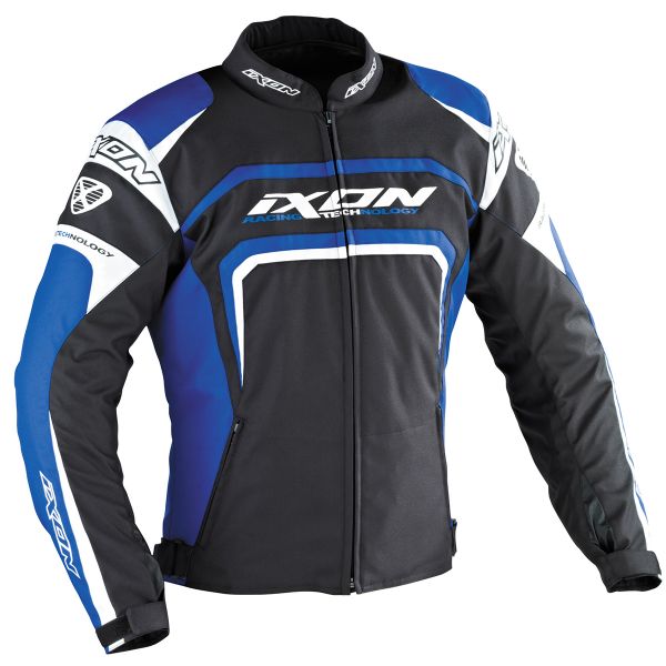 Blouson Moto Ixon Eager Noir Blanc Bleu