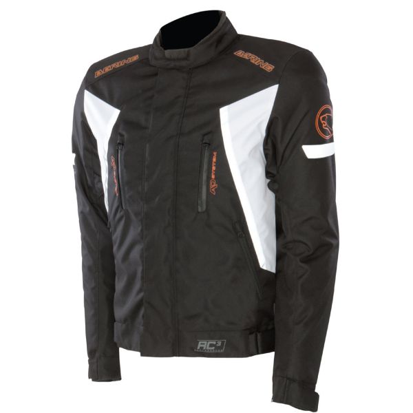 Blouson Moto Bering Katana Noir Blanc Orange