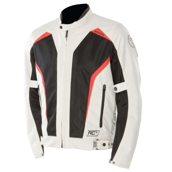 Blouson Moto Bering Keers Noir Beige
