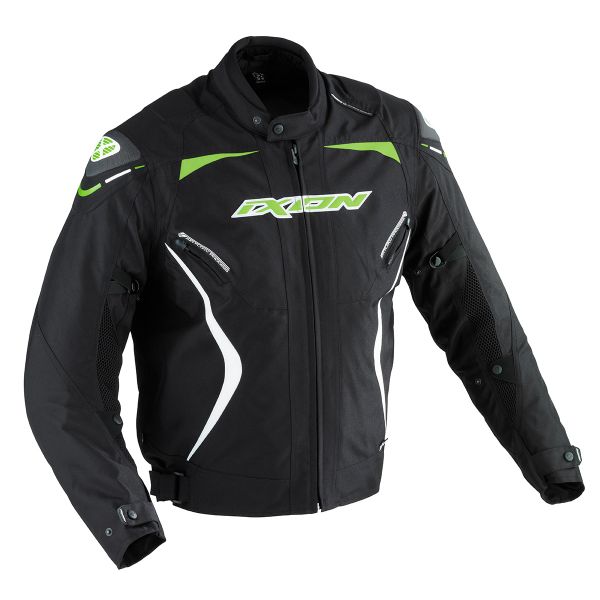 Blouson Moto Ixon Oxygen HP Noir Blanc Vert
