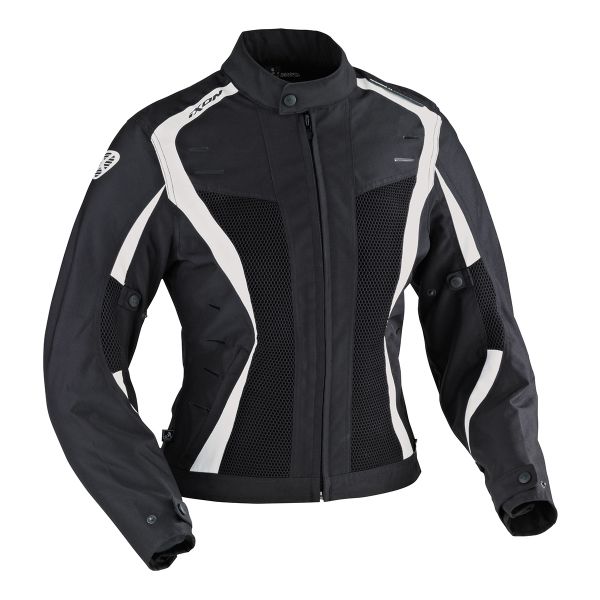 Blouson Moto Ixon Rainbow HP Noir Blanc