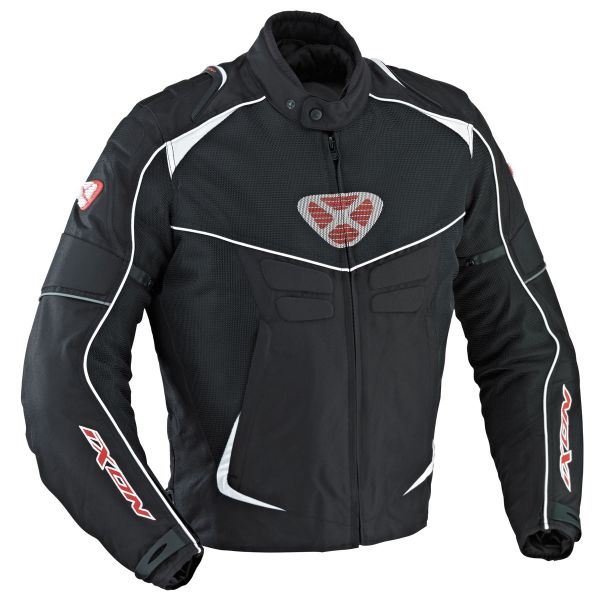 Blouson Moto Ixon Sismic Sport Noir Blanc Rouge