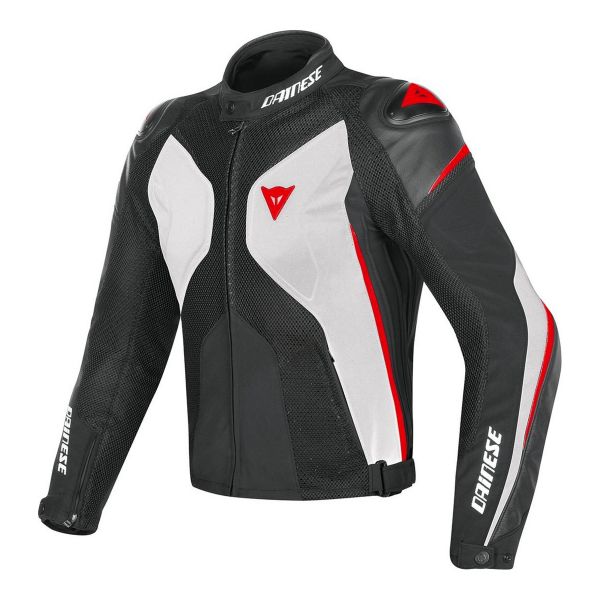 Blouson Moto Dainese Super Rider D-Dry White Black Red