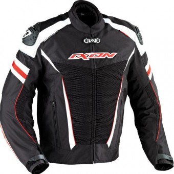 Blouson Moto Ixon Typhon Race HP Noir Blanc Rouge