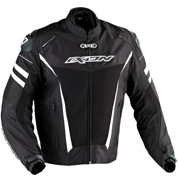 Blouson Moto Ixon Typhon Race HP Noir Blanc
