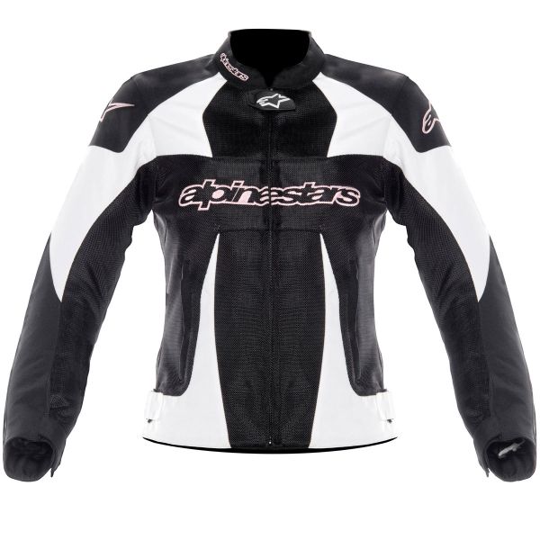 Blouson Moto Alpinestars Stella T-GP Plus Air Noir Blanc Rose