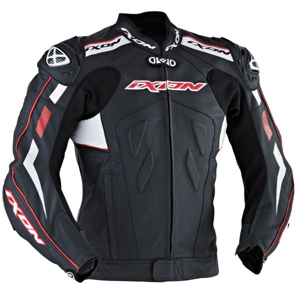 Blouson Moto Ixon Addict Air Noir Blanc Rouge