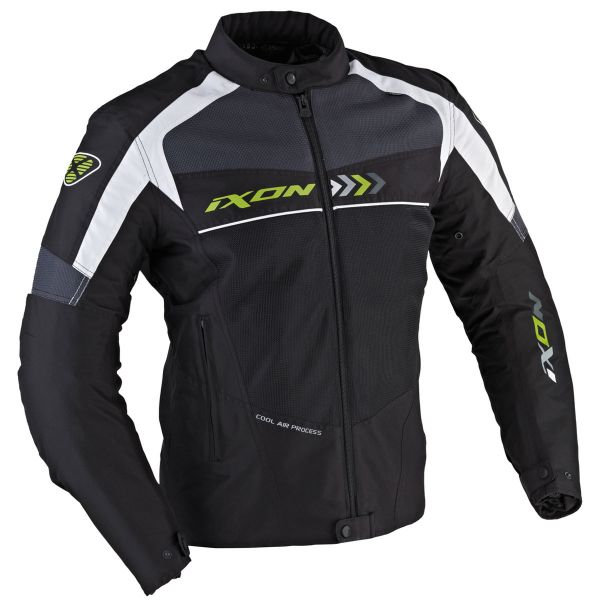 Blouson Moto Ixon Alloy Noir Blanc Vert