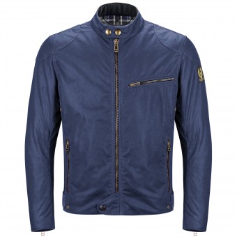 Blouson Moto Belstaff Ariel Wax Navy Blue Blouson Moto Belstaff Ariel Wax Navy Blue