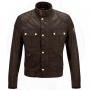 Blouson Moto Belstaff Brooklands Wax 10oz Mahogany