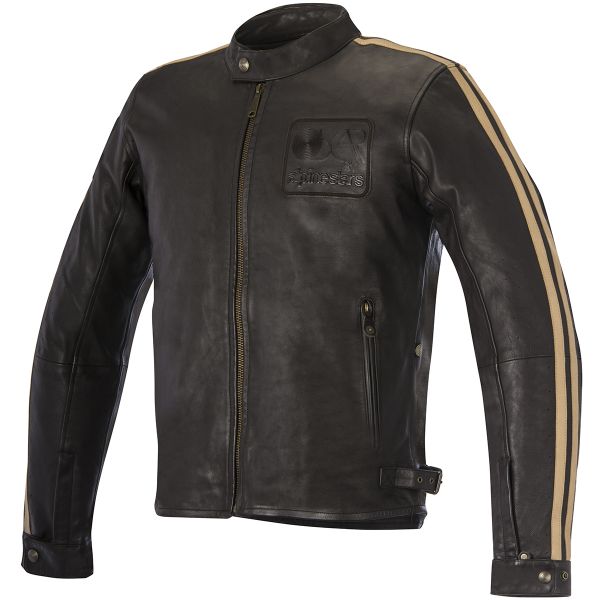 Blouson Moto Alpinestars Charlie Leather Vintage Brown Sand