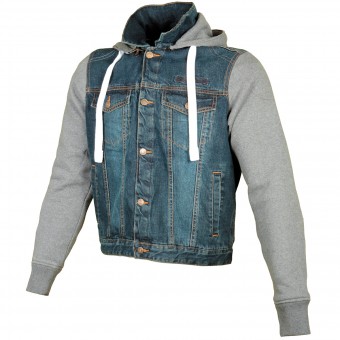 Blouson Moto Booster Denim Hoodie Men