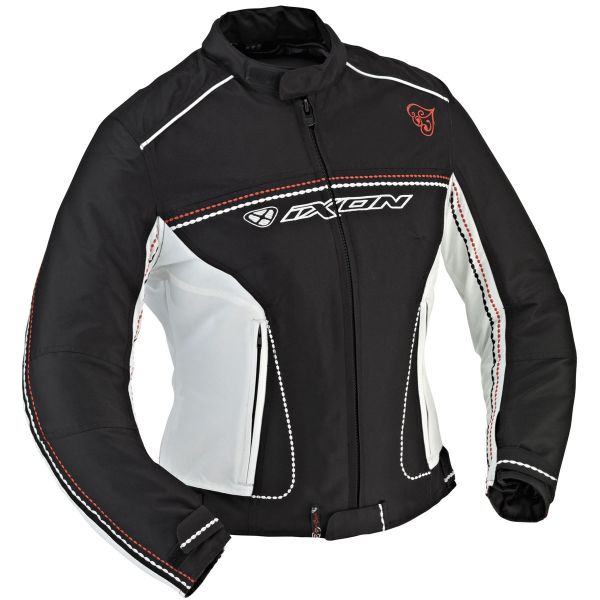 Blouson Moto Ixon Diva Sport Noir Blanc