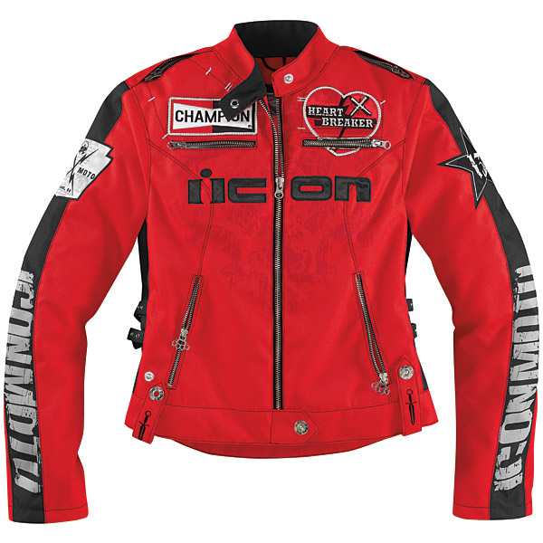 Blouson Moto ICON Hella Heartbreaker Red