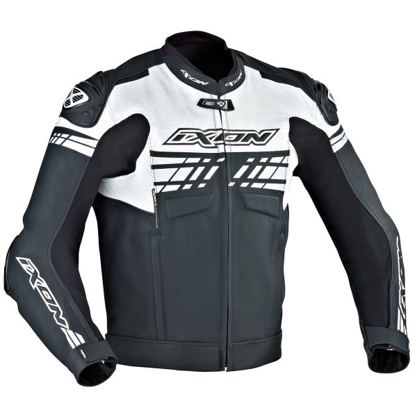 Blouson Moto Ixon Exocet Noir Blanc
