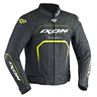 Blouson Moto Ixon Fighter Black White Yellow Blouson Moto Ixon Fighter Black White Yellow