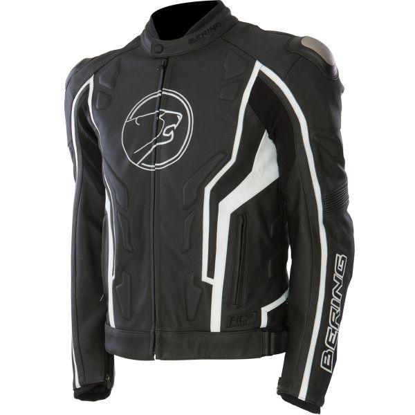 Blouson Moto Bering Flash Noir Blanc