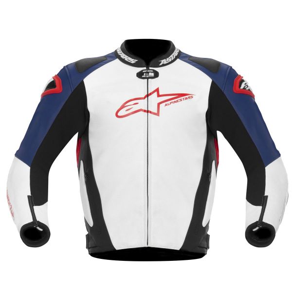 Blouson Moto Alpinestars GP Pro Blanc Bleu