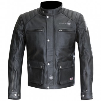 Blouson Moto Merlin Keele Leather Black Blouson Moto Merlin Keele Leather Black