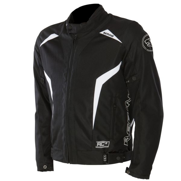 Blouson Moto Bering Keers Noir Blanc