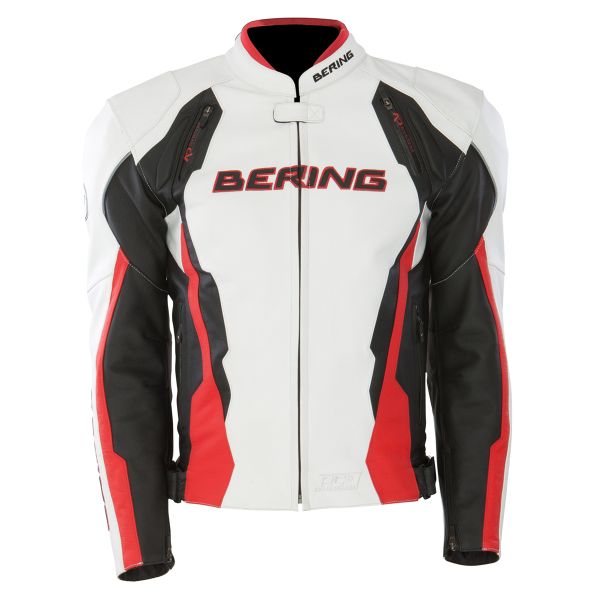 Blouson Moto Bering Kingston Noir Blanc Rouge